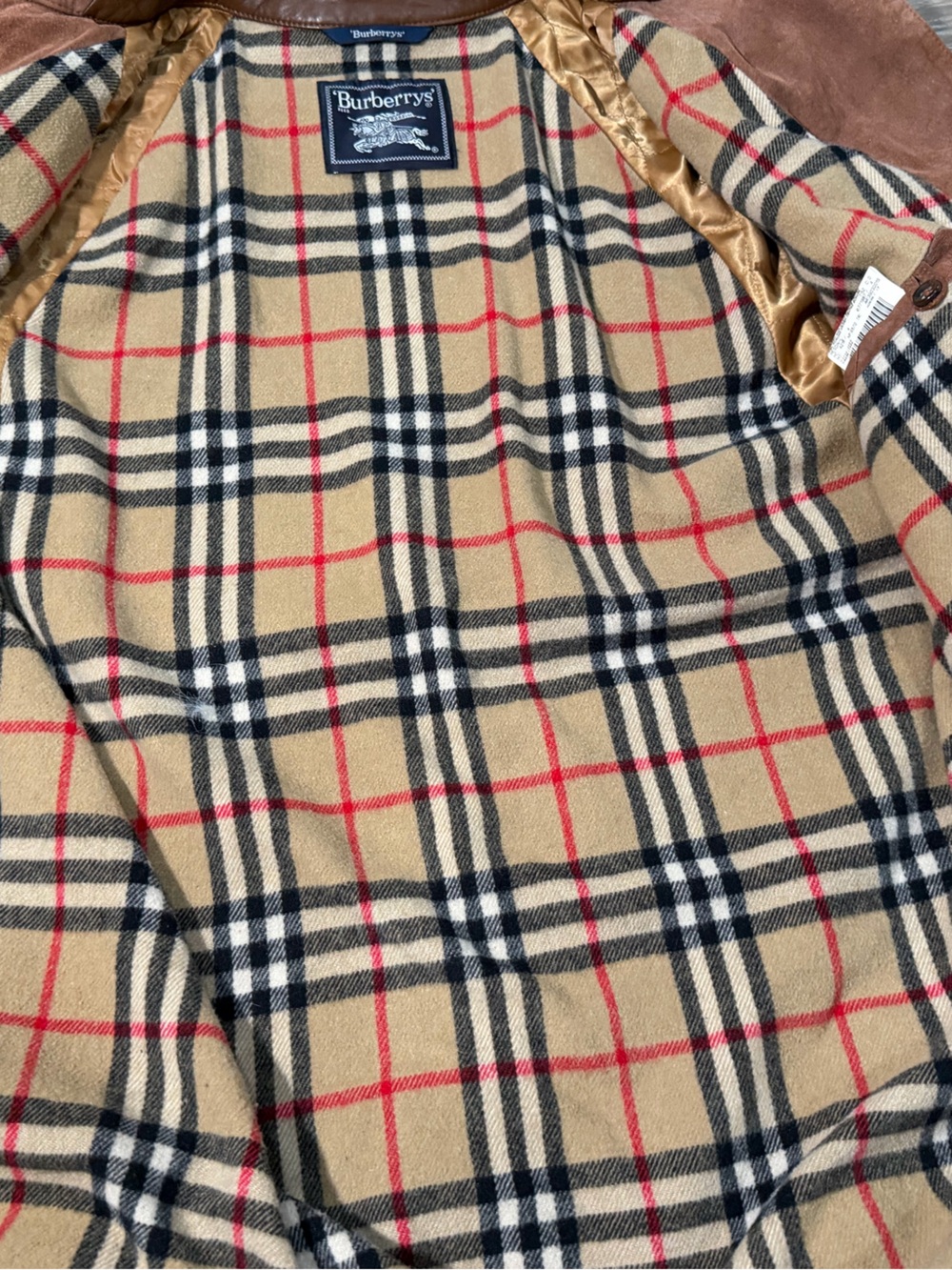 BURBERRYS VINTAGE CLASSIC LINED TRENCH COAT
-style wool plaid lined mens large - Picture 4 of 8